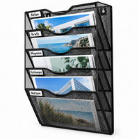 ZEITSCHRIFTENHALTER Schwarz Metall Wandmontage - Schwarz, Metall (30.5/42.5/11cm) - Relaxdays