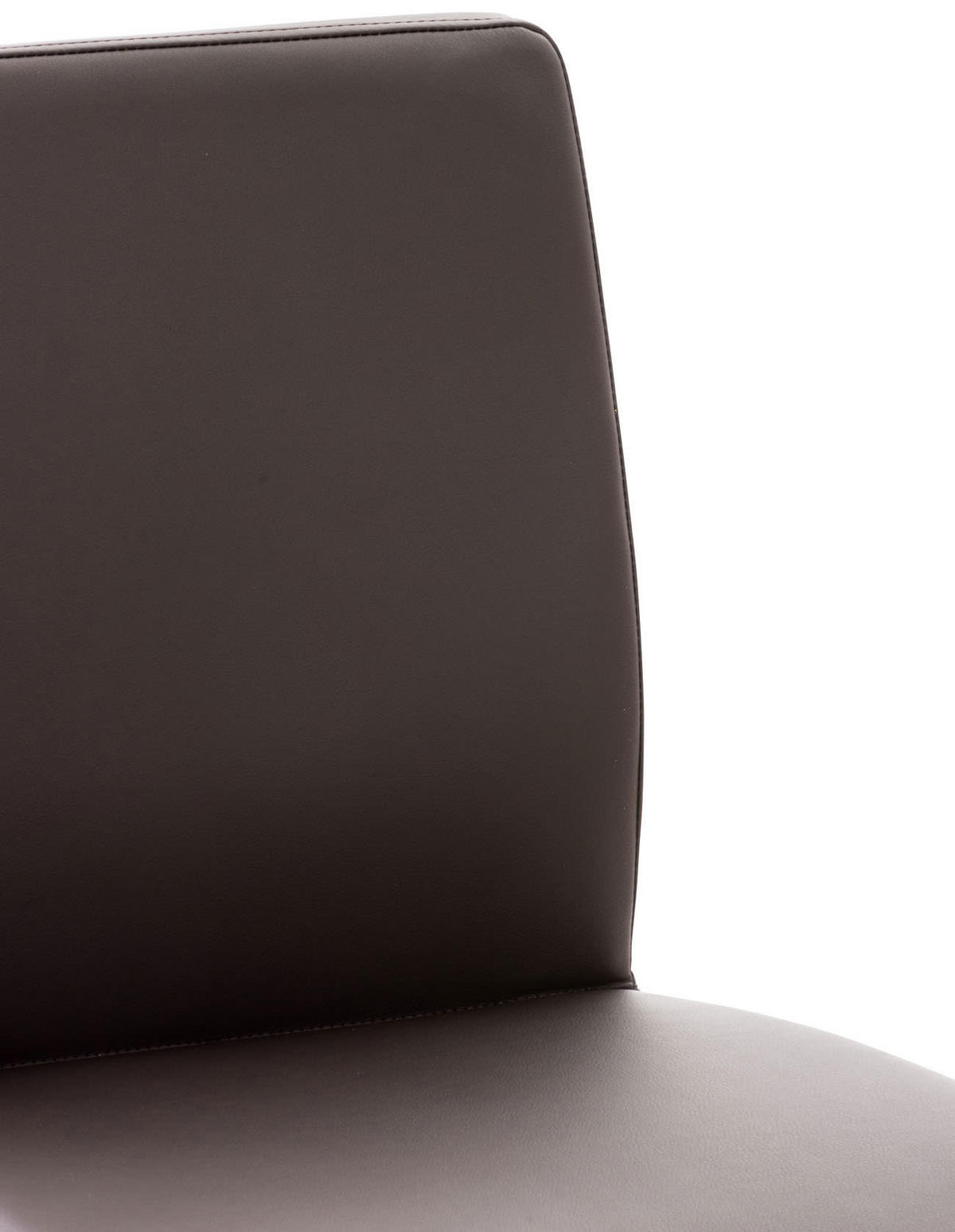 BARHOCKER Lederlook Braun - Edelstahlfarben/Braun, Textil/Metall (40/93/49cm) - CLP