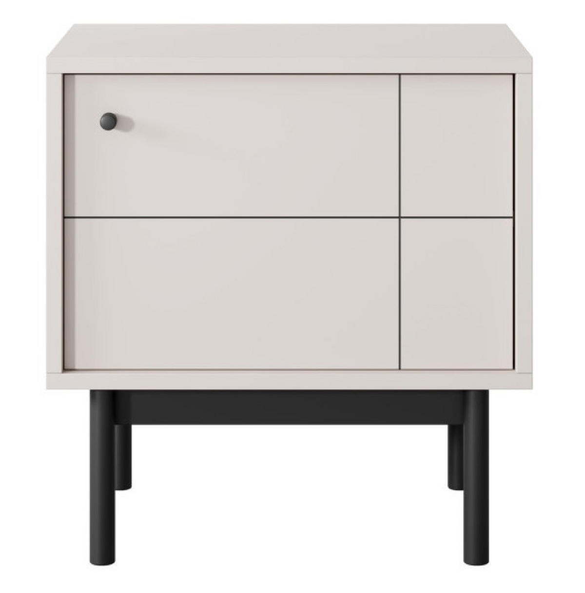 NACHTTISCH Kaschmir NATURE Japandi Stil - Beige, Holzwerkstoff (53.5/56.5/39cm) - Sepro Meble
