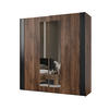 SCHWEBETÜRENSCHRANK SIGNORA 200/213/64 cm 2-türig mit Spiegel Eichefarben - Eichefarben, Holzwerkstoff (200/213/64cm) - MASSENO