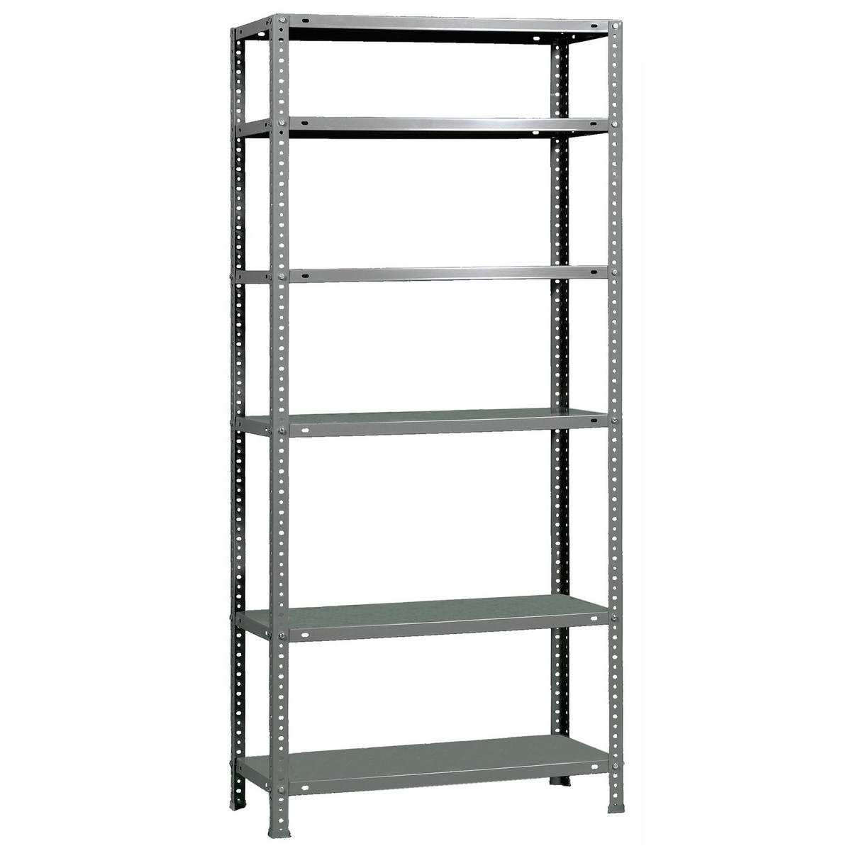 SCHRAUBREGAL PANDA TALL | HxBxT 200x90x40cm | 6 Fachböden | Fachlast 75kg | Grau - Grau, Metall (90/200/40cm) - PROREGAL