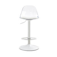 STÜHLE aus Metall/Kunststoff mit 360° Drehung, Transparent/Weiß - Transparent, Metall (40.5/104/40.5cm) - OKMYHOME