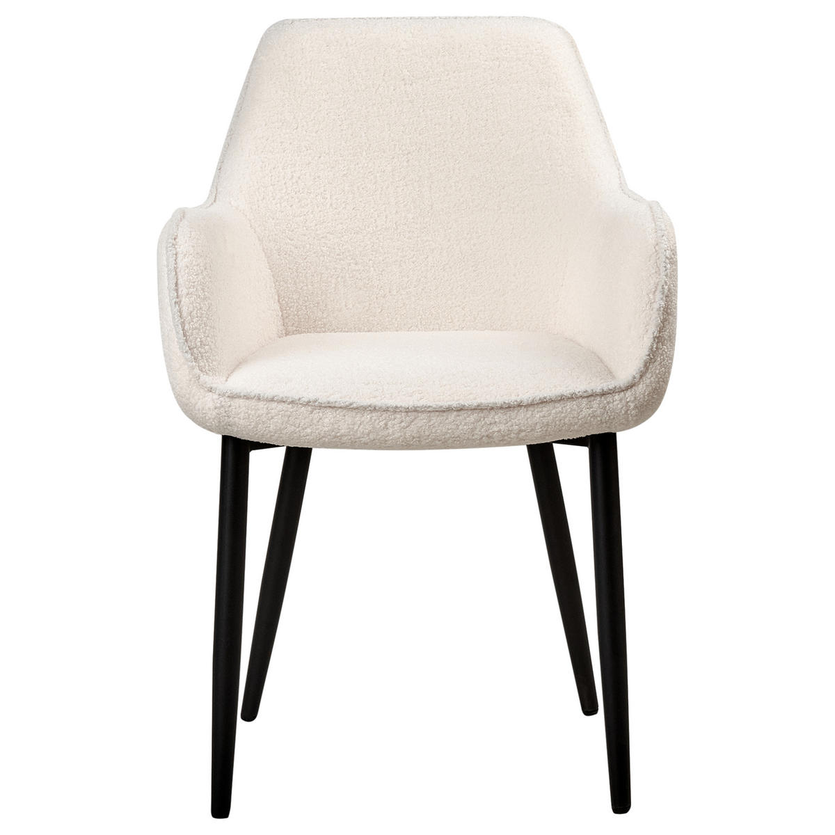 ESSZIMMERSTUHL 2er-Set Weiß Alden - Schwarz/Weiß, Textil (58/86/63cm) - Beliani