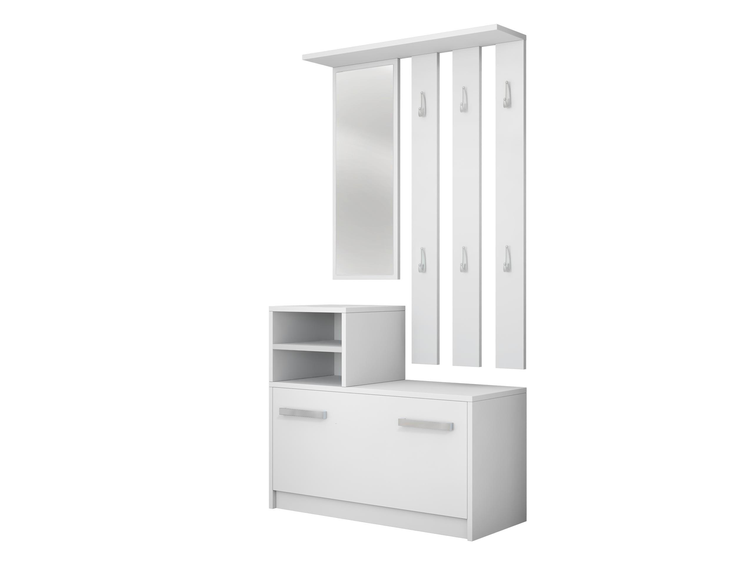 GARDEROBE Kolom - Weiß, Holzwerkstoff (85/180/24cm) - MIRJAN24