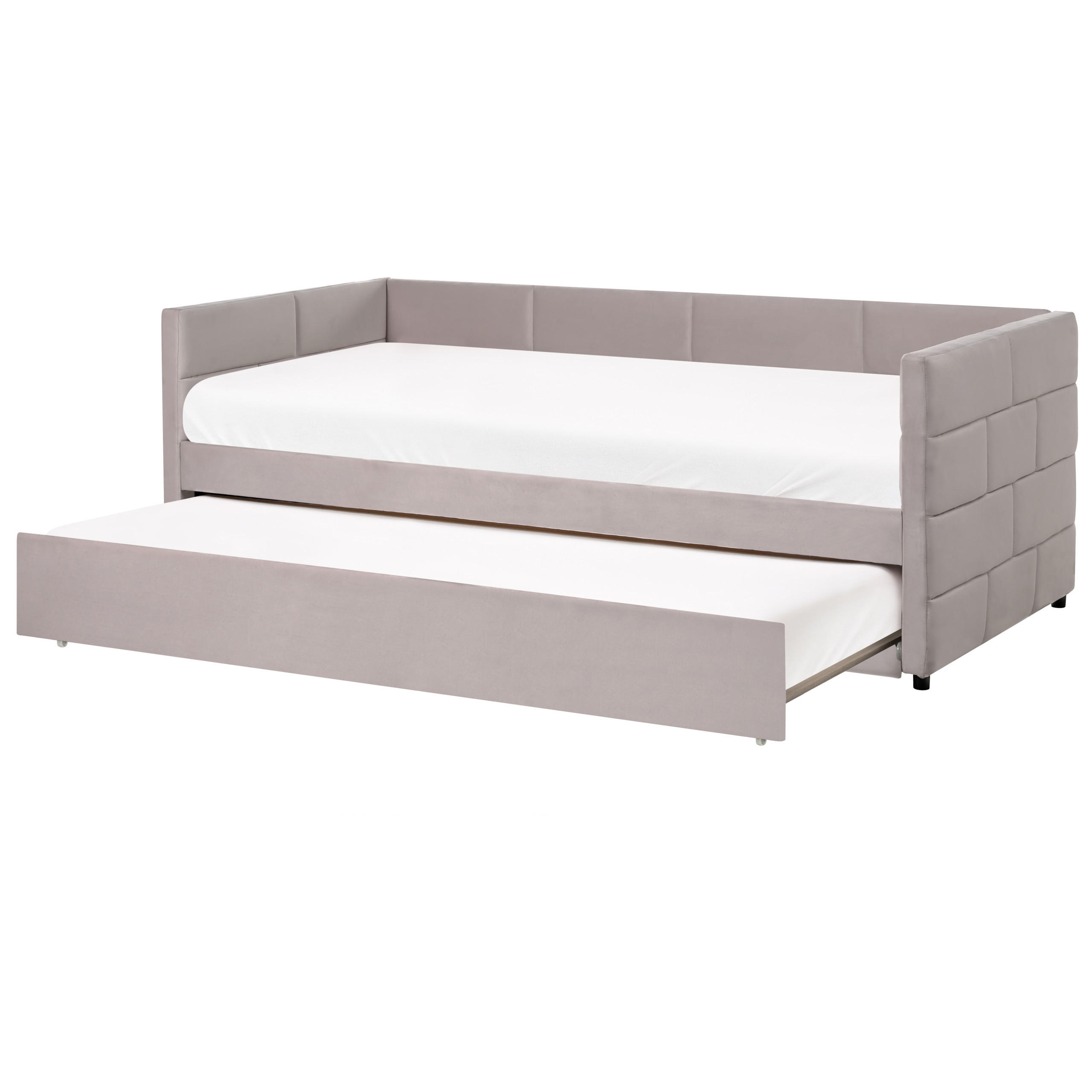 PAT EXTENSIBIL catifea 90/200 cm gri deschis Chavonne