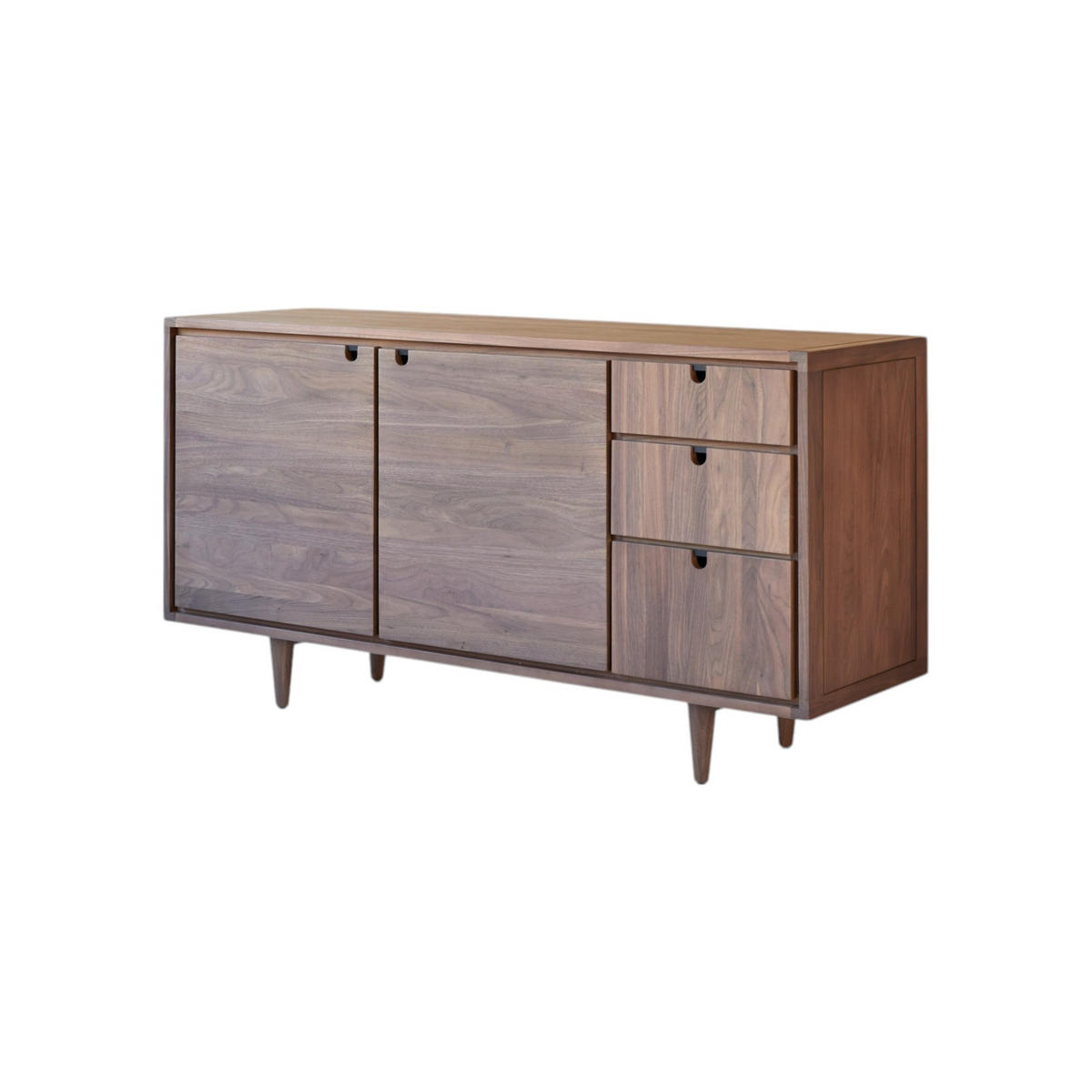 SIDEBOARD Jonàk Braun aus Walnuss - Braun, Holz (145/76/45cm) - Tikamoon
