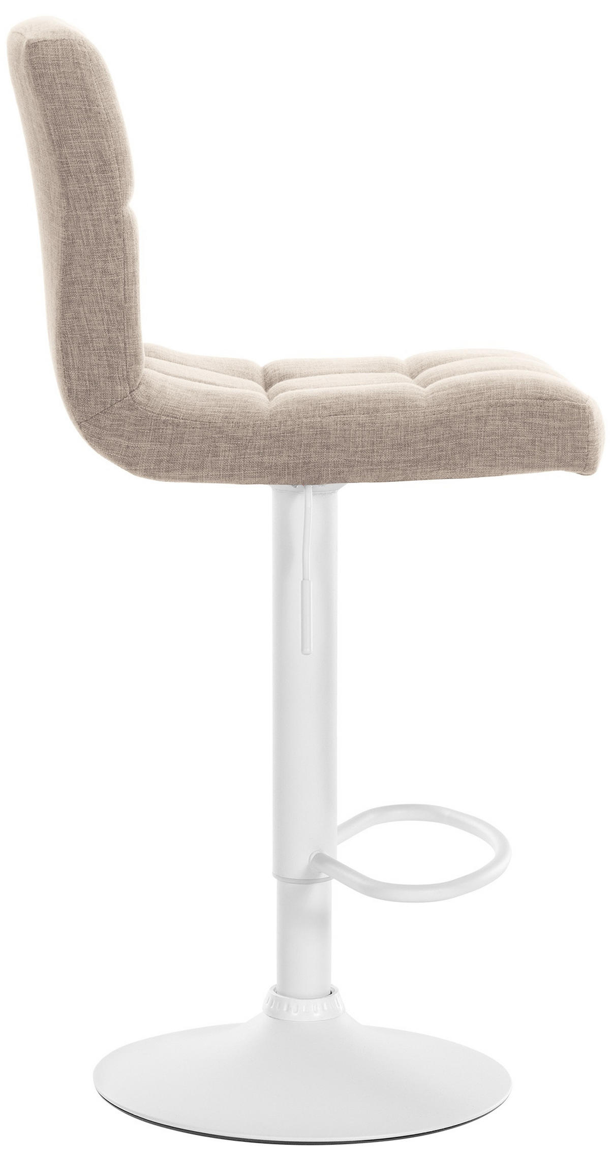 BARHOCKER 2er Set Stoff creme - Creme, Textil/Metall (46/94/47cm) - CLP