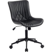 BÜROSTUHL ergonomisch im Fischschwanz-Design, schwarz - Schwarz, Kunststoff (60/78.5/42.4cm)