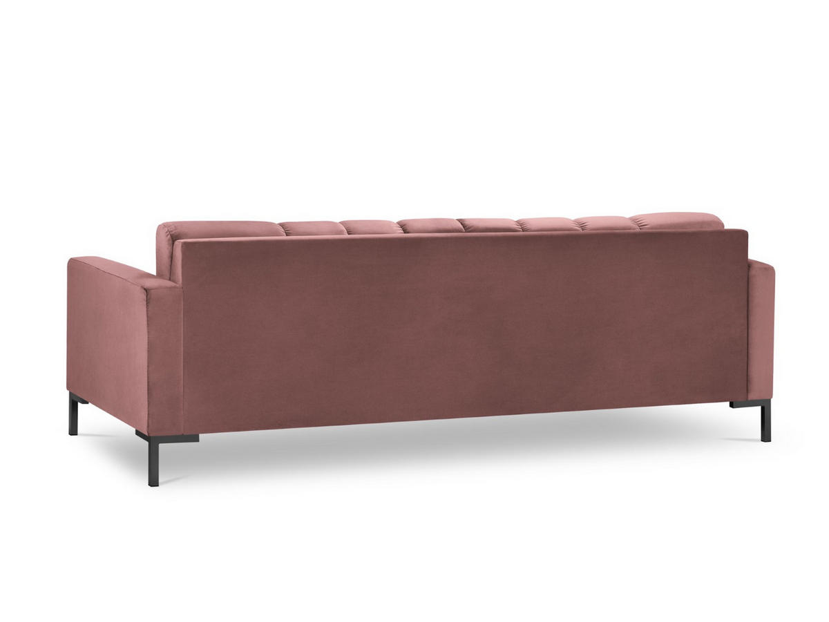 SOFA Mamaia aus Samt rosa 4 Sitzplätze - Pink, Textil (92/75/217cm) - Micadoni
