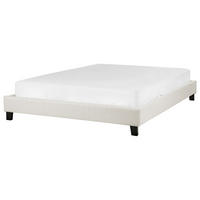 POLSTERBETT mit Lattenrost 160x200 cm Beige Roanne - Beige, Textil (160/200cm) - Beliani