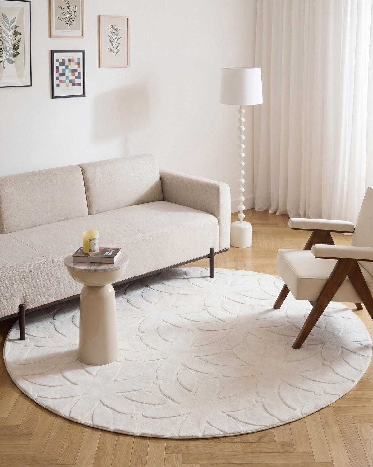 KOBEREC Krémově bílý 160 cm Hood - bílá/krémová, textil (160/160cm) - Beliani