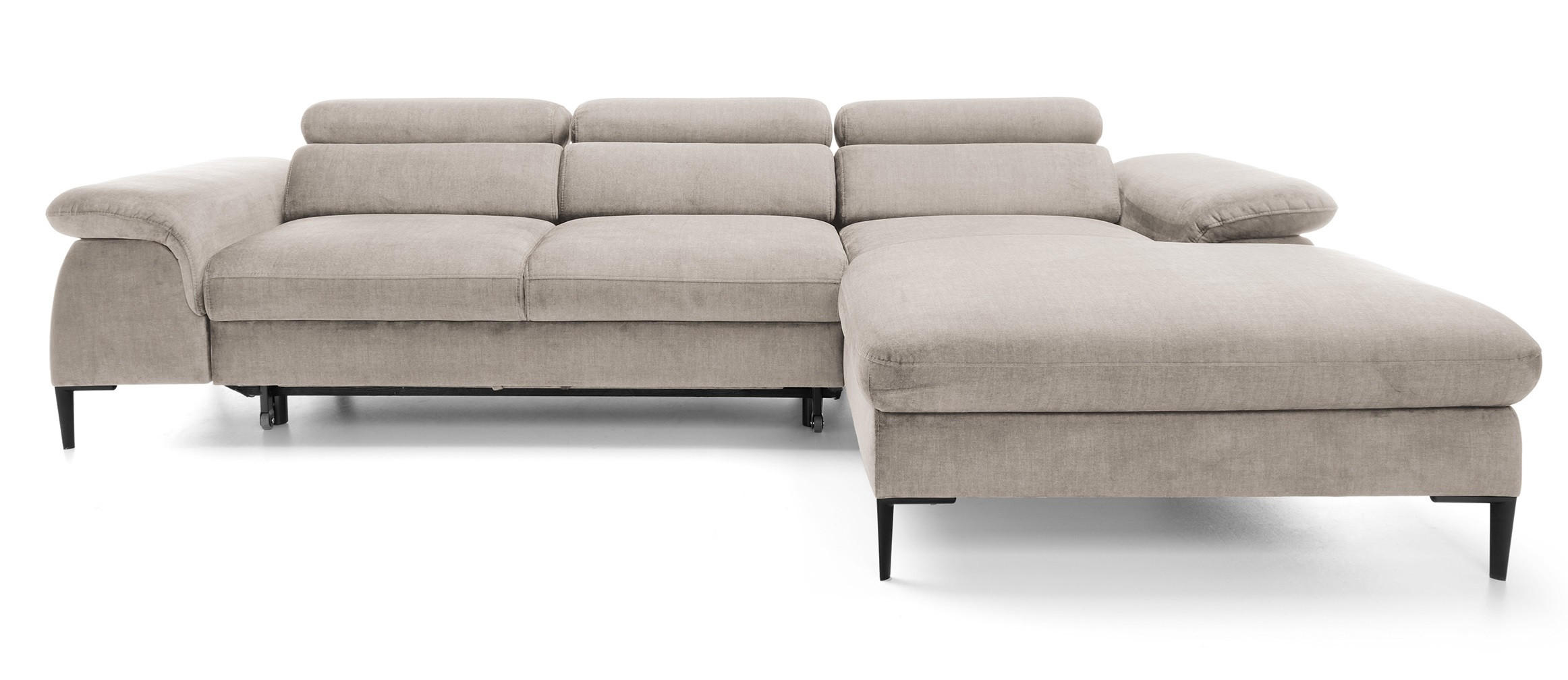 ECKSOFA L-Form 290 cm Amaro M mit Schlaffunktion, Rechts, Beige - Beige, Holz (182/288cm) - Emporius