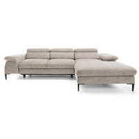ECKSOFA L-Form 290 cm Amaro M mit Schlaffunktion, Rechts, Beige - Beige, Holz (182/288cm) - Emporius