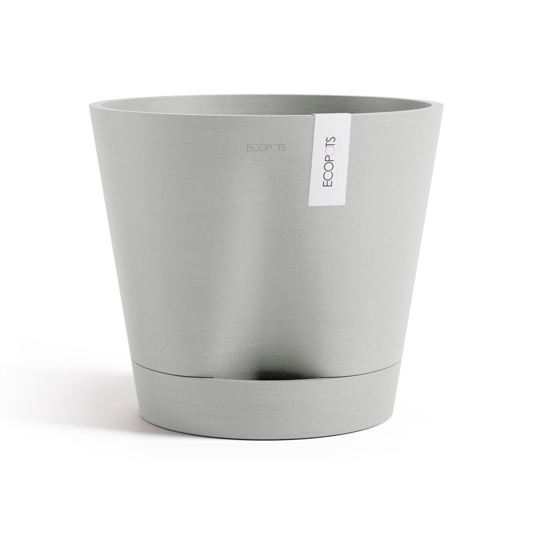 Ecopots Blumentopf Hellgrau 27.5 cm