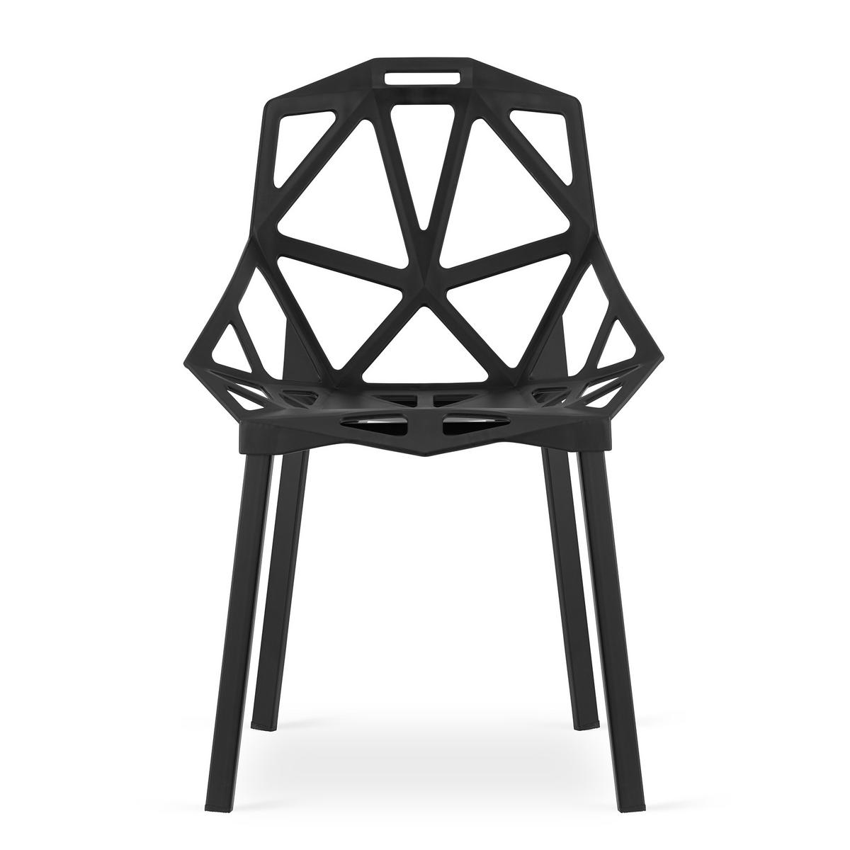 ESSZIMMERSTUHL Espen (4er-Set) - Schwarz, Kunststoff/Metall (54/80/50cm) - Home Collective