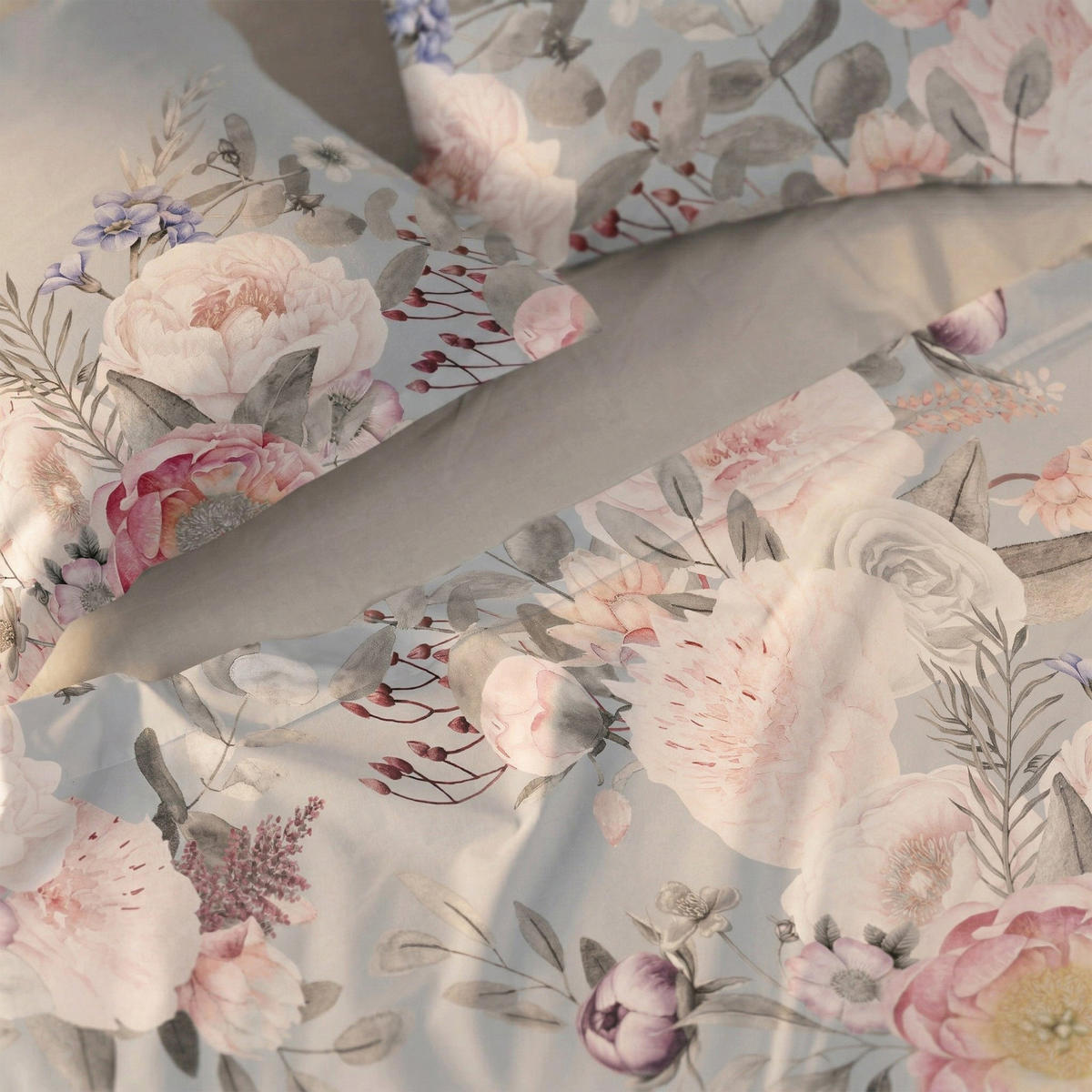 OBERLAKEN Soft bouquet 240x270 cm (Übergrösse) - Multicolor, Textil (240/270cm) - Happy Friday