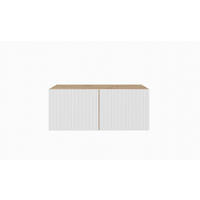LOWBOARD LIVO 100/41/40 cm, Hängender TV-Schrank Eiche Artisan - Weiß/Eiche Artisan, Holzwerkstoff (100/41/40cm) - MASSENO