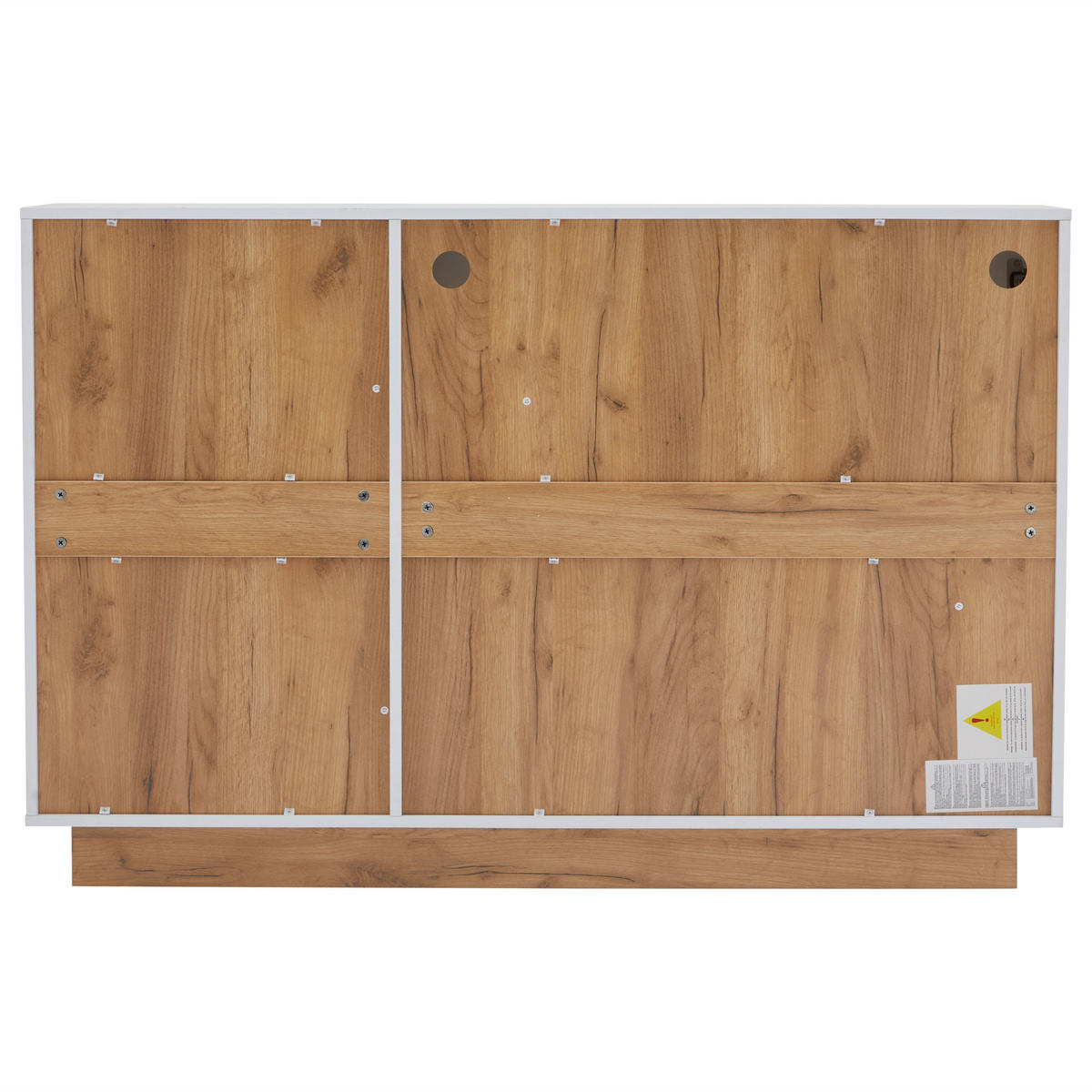 SIDEBOARD, Hochglanz, Glas, Holzsockel, Weiß, 138x38x90.5cm - Weiß, Holzwerkstoff (38/90.5/138cm) - FLIEKS