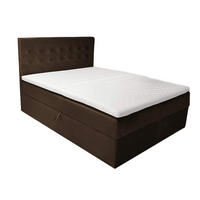 BOXBETT S Deluxe mit 7 Zonen - Dunkelbraun, Holz/Holzwerkstoff (160/200cm) - Best For Home
