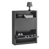 SCHUHSCHRANK Schwarz - Schwarz, Holzwerkstoff (80/110/24cm) - SoBuy