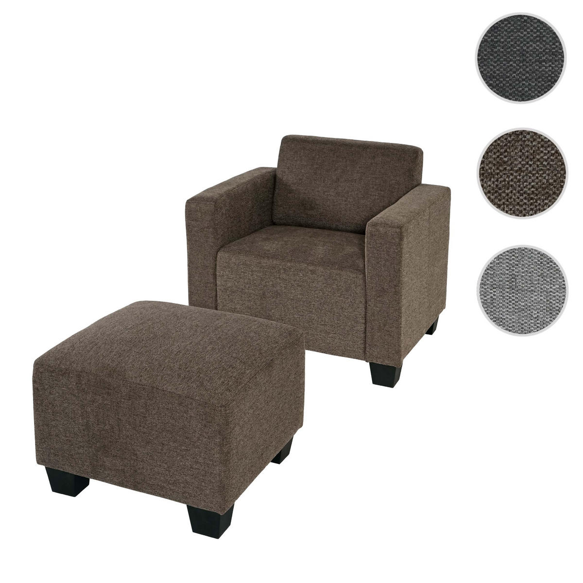 4-SITZER SOFA COUCH Braun - Braun, Textil (250/76/72cm) - MCW