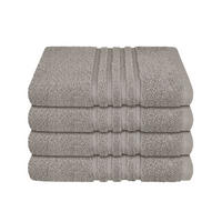 HANDTUCHSET Milano - 4-teilig - 50x100 cm - Hellgrau - Hellgrau, Textil (50/100cm) - SCHIESSER