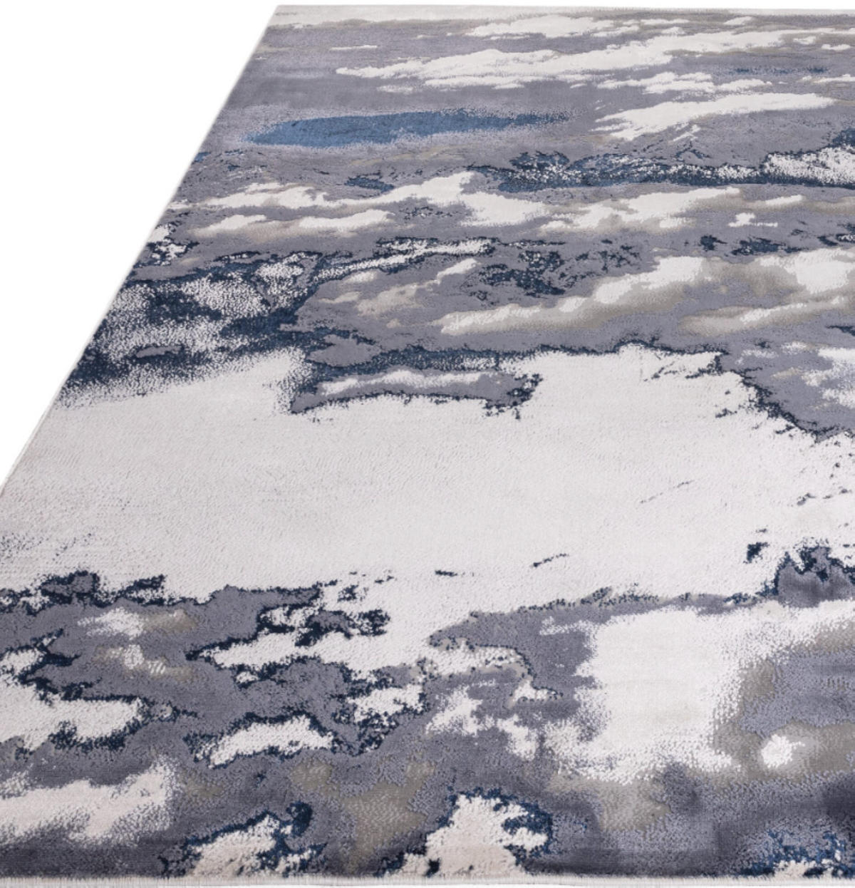 TEPPICH modern Wohn-/Schlafzimmer TORNADO Blau 120 x 170 cm - Blau, Textil (120/170cm) - Novatrend