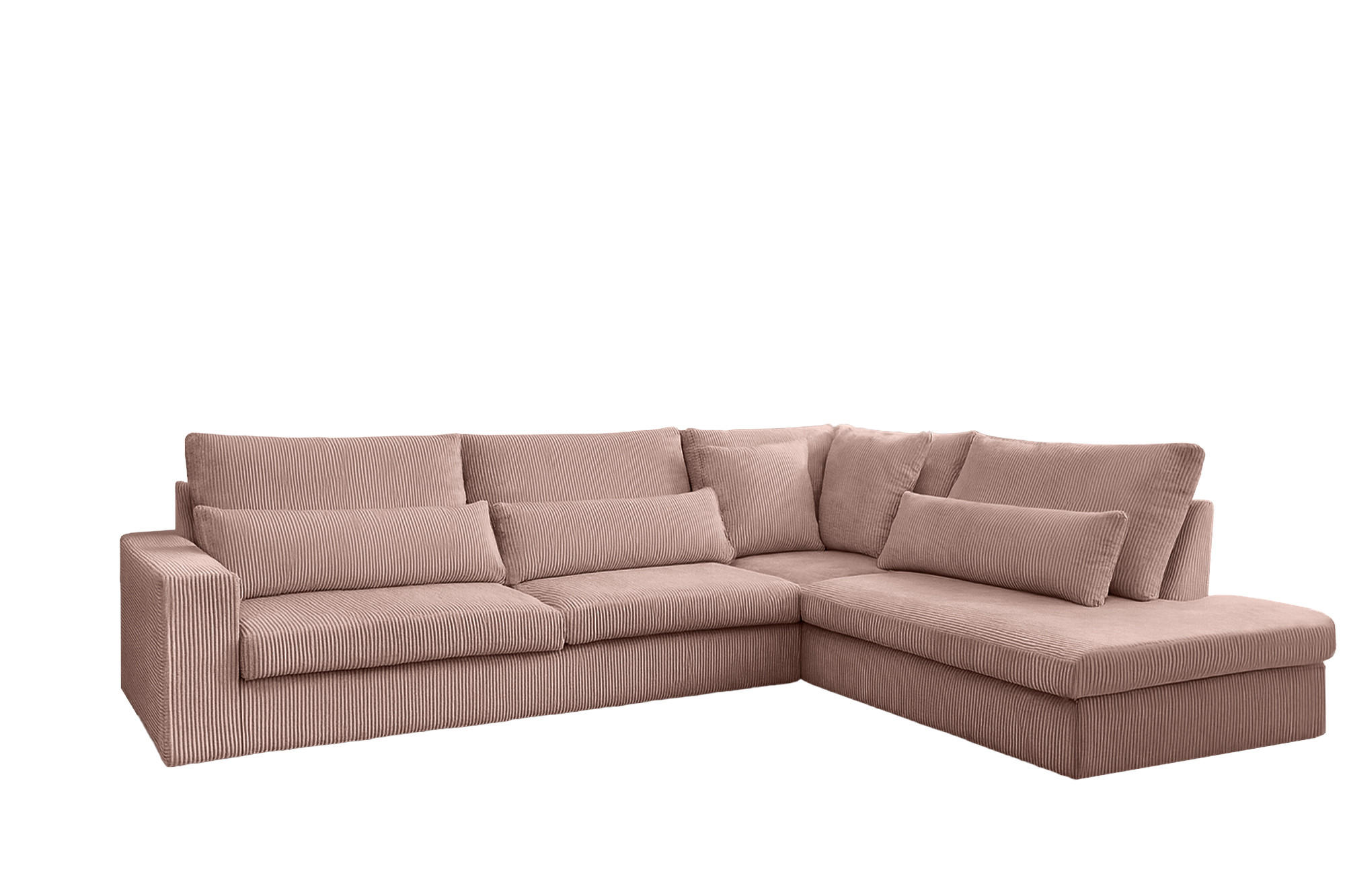 ECKSOFA L-Form SVEN Stoff Poso Rosa Rechts - Rosa, Textil (315/245cm) - Kaiser Möbel