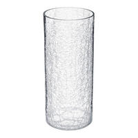 GLASVASE Crackle Motiv 13/13/30 cm - Transparent, Glas (13/30cm) - Atmosphera Createur d´interieur