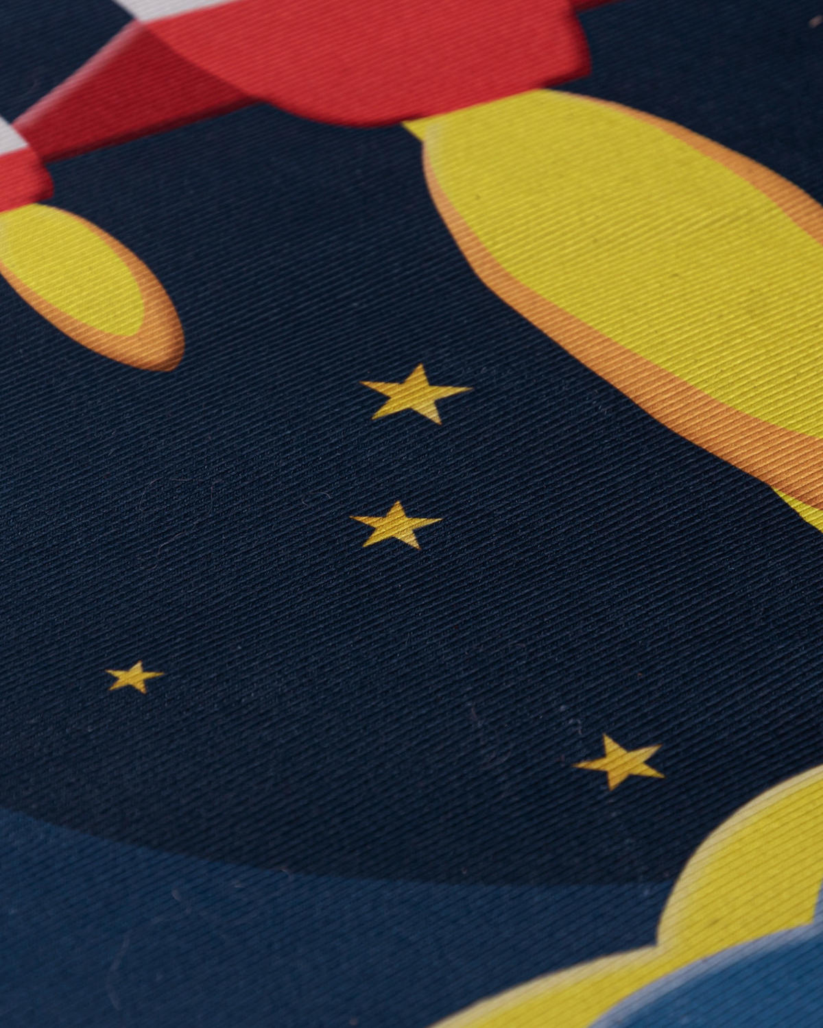 KINDERTEPPICH Bambini Satellite Mazovia Rund Ø100cm Weiß Marineblau Rakete Kurzflor - Weiß, Textil (100/100cm) - Mazovia