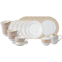 KAFFEESERVICE Geo beige 20er Set - Beige, Keramik (2/2/2cm) - Ritzenhoff Breker