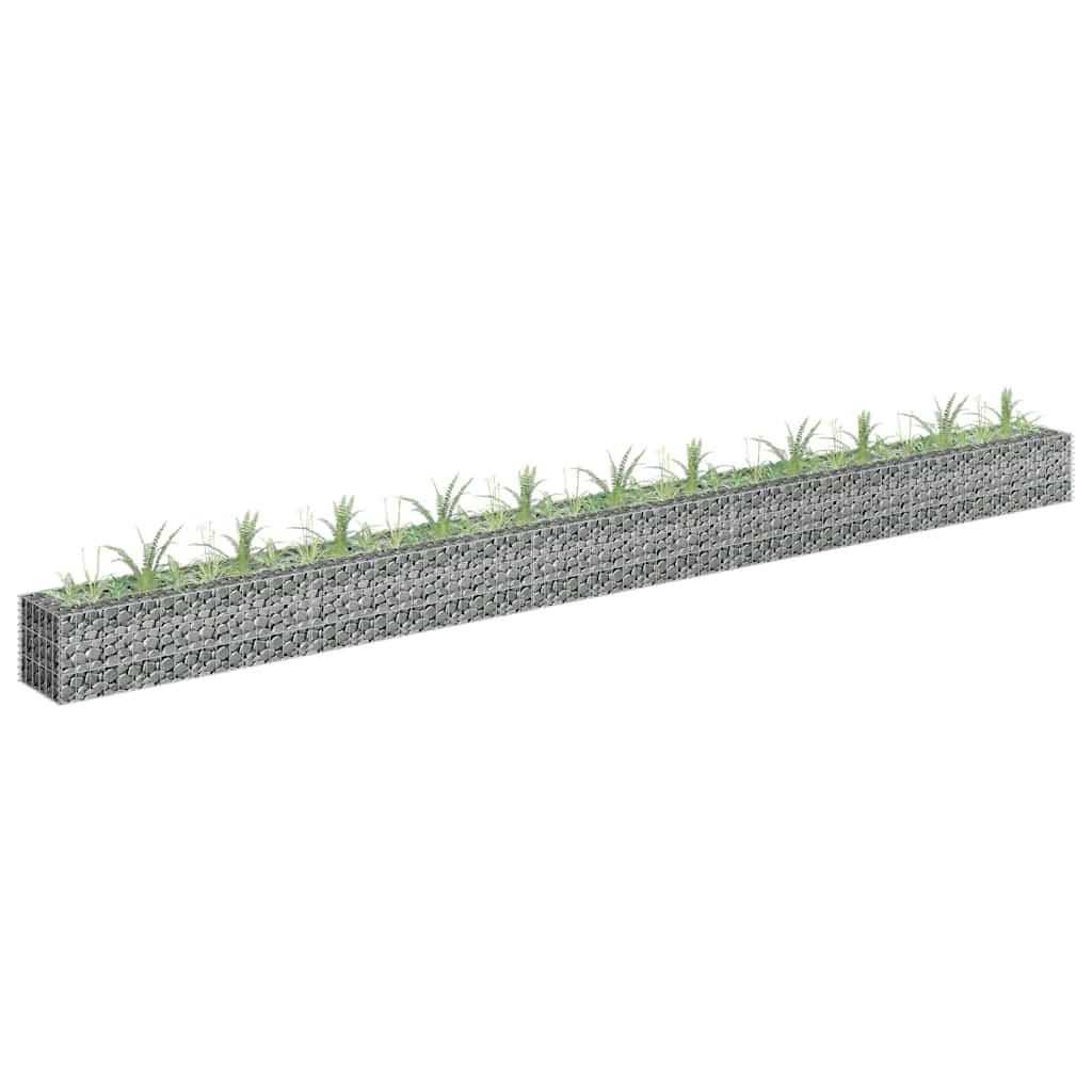 GABIONEN-HOCHBEET Verzinkter Stahl 450x30x30 cm - Silberfarben, Metall (450/30/30cm)