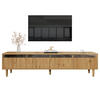 TV-SCHRANK 178cm Holzoptik 4 Schubladen MDF Acryl - Braun, Holz (43.18/12.06/187.96cm) - FLIEKS