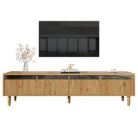 TV-SCHRANK 178cm Holzoptik 4 Schubladen MDF Acryl - Braun, Holz (43.18/12.06/187.96cm) - FLIEKS