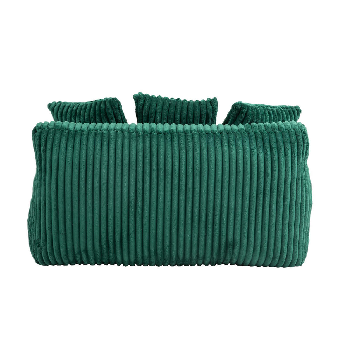 SCHLAFSOFA Relaxliege mit 3 Zierkissen,Lounge Sofa,Polstersofa,Cord,Grün - Grün, Textil (125/63/155cm) - LVHOM