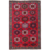 ORIENTTEPPICH handgeknüpft Gashgai Rot 242/157 cm Schurwolle - Rot, Textil (157/242cm) - Looma