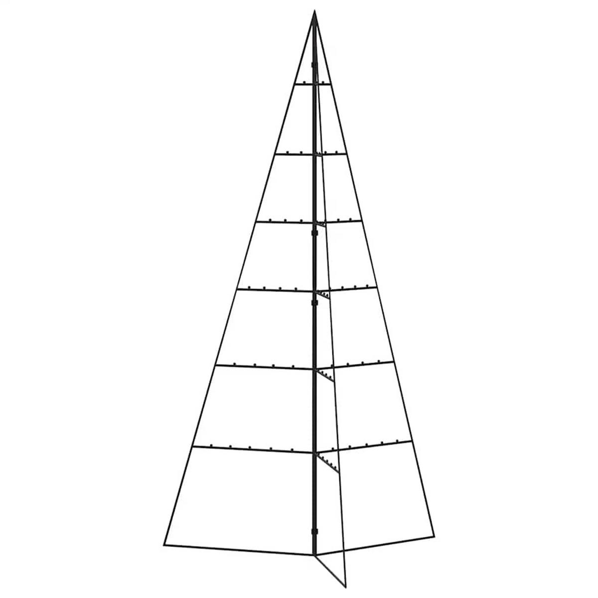 WEIHNACHTSBAUM Metall Für Dekorationen Schwarz 140 Cm - Schwarz, Metall (140cm) - vidaXL