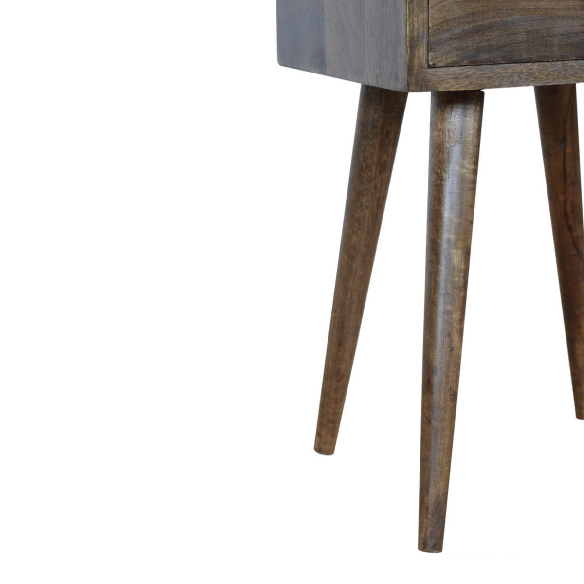 NACHTTISCH 1 Schublade, 1 offenes Regal, Graubraun - Braun, Holz (30/57/30cm) - Artisan Furniture