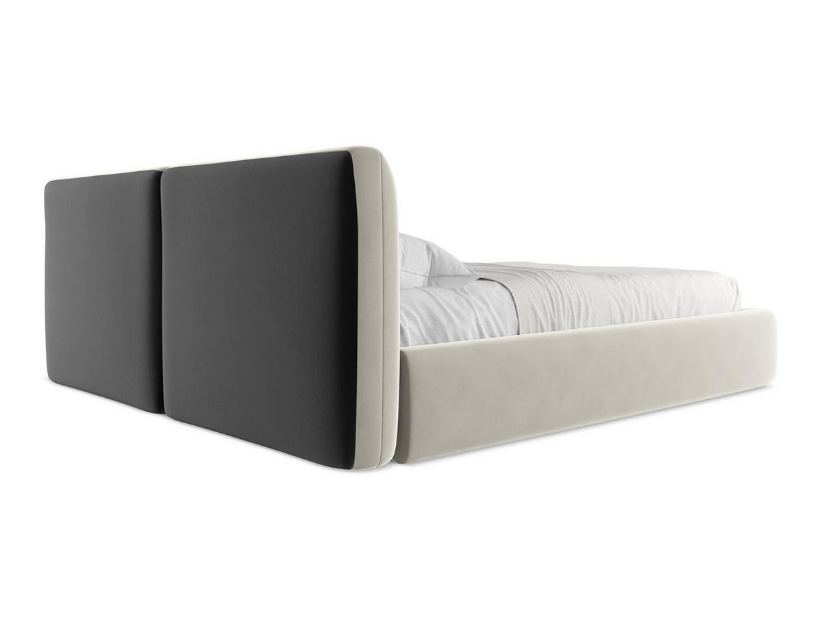 POLSTERBETT mit Bettkasten und Lattenrost 200x228 Creme - Perlmutt/Creme, Kunststoff/Textil (180/200cm) - Makamii