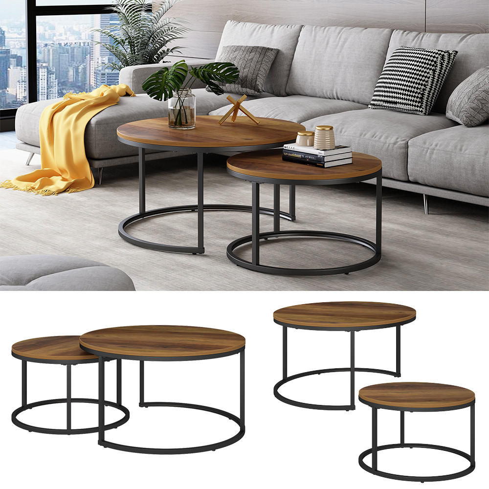 COUCHTISCH-SET Montreal Holz 77 x 40 cm 2 Teile - Sonoma Eiche, Holzwerkstoff (77/77/40cm) - Vicco