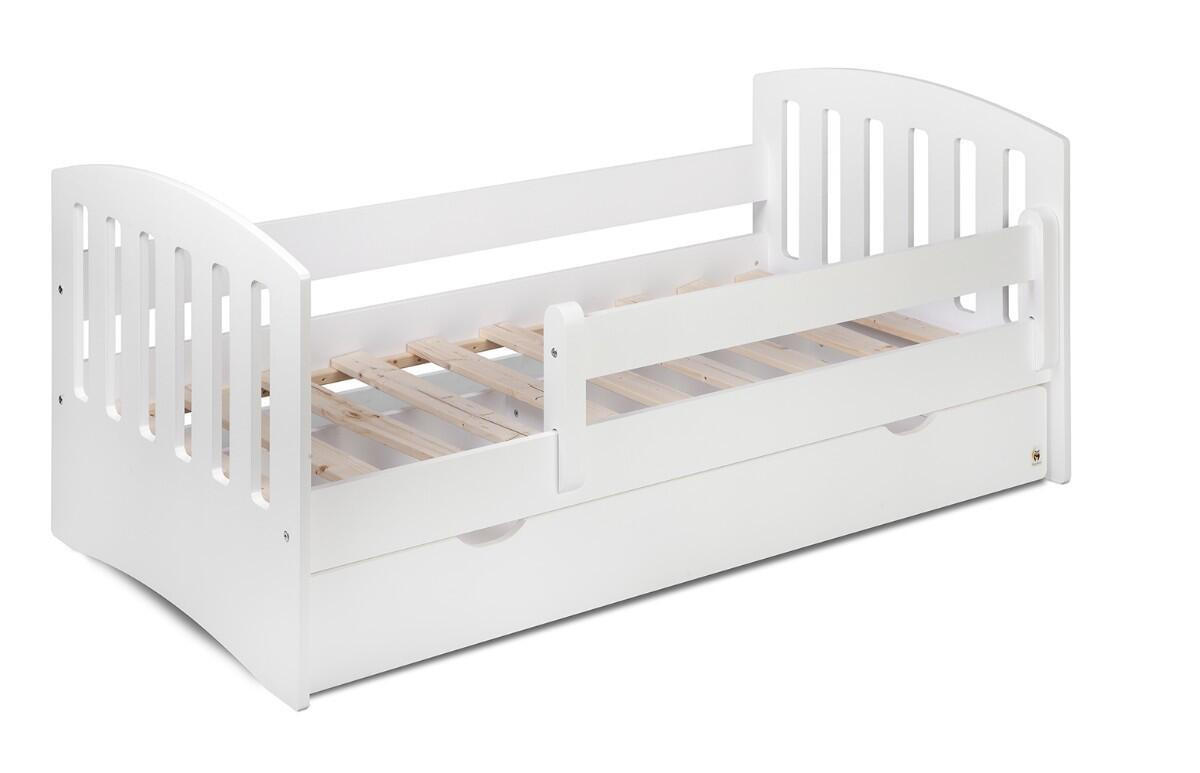 KINDERBETT LUX Weiß 90x163x70 cm - Weiß, Holz - FURNLUX