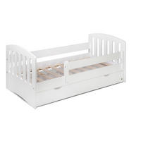 KINDERBETT LUX Weiß 90x163x70 cm - Weiß, Holz - FURNLUX