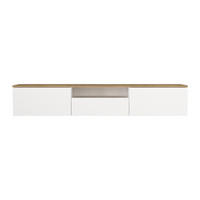 TV-HÄNGESCHRANK - 180 cm x 29.5 cm - Holz, Platte - Naturfarben Hell, Weiß - LOTULA - Naturfarben/Weiß, Holz (180/31.3/29.5cm) - Vente-Unique