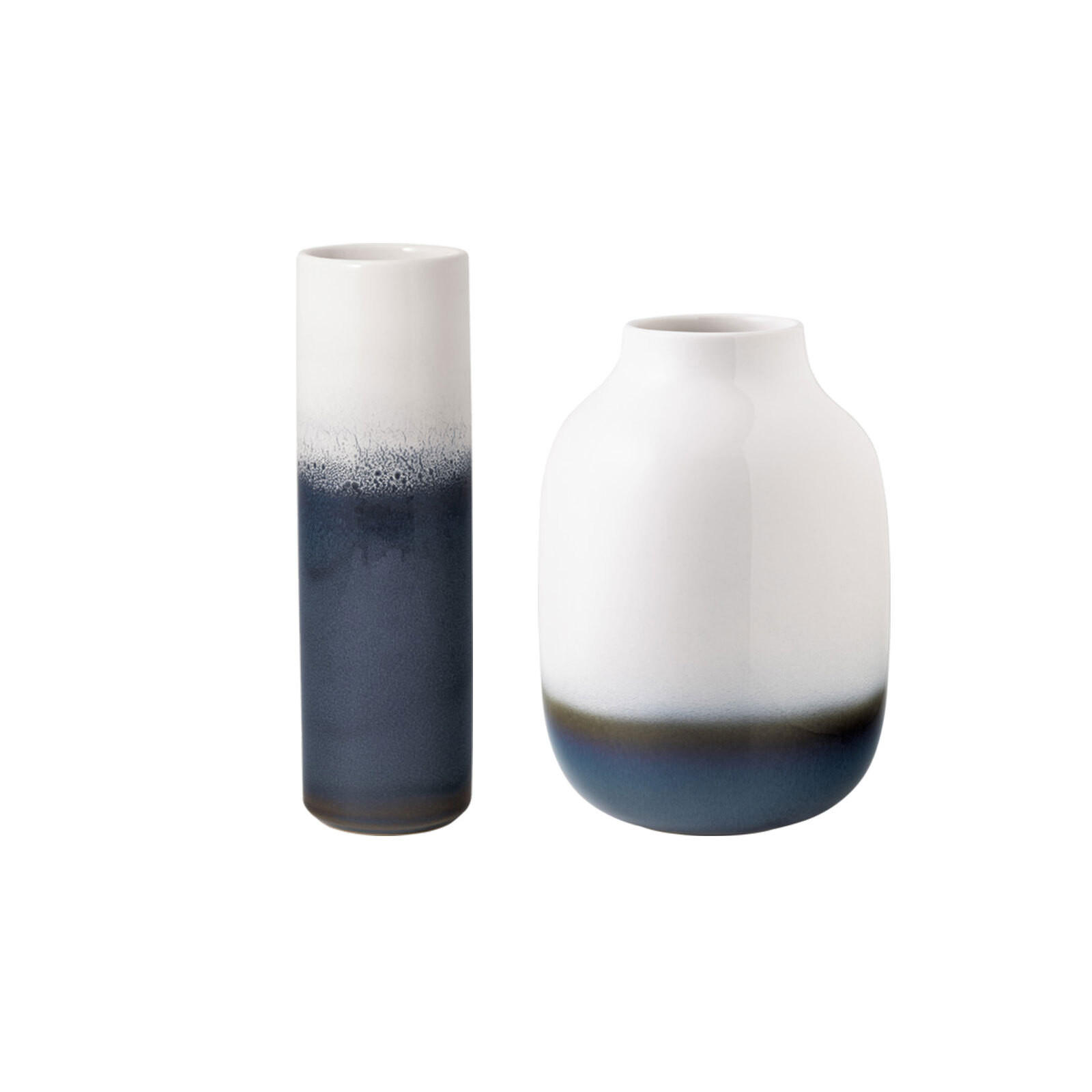 VASEN Lave Home weiß-blau 22 cm + 25 cm 2er Set - Blau/Weiß, Keramik (1cm) - like.Villeroy & Boch