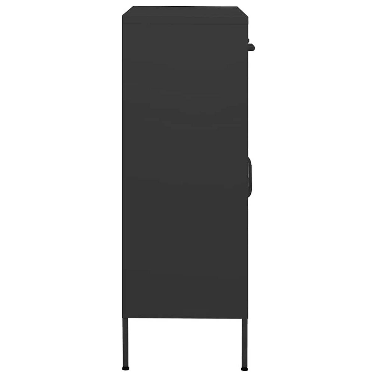 LAGERSCHRANK Anthrazit 80/35/101,5 Cm Stahl - Anthrazit, Metall (35/101.5/80cm) - vidaXL