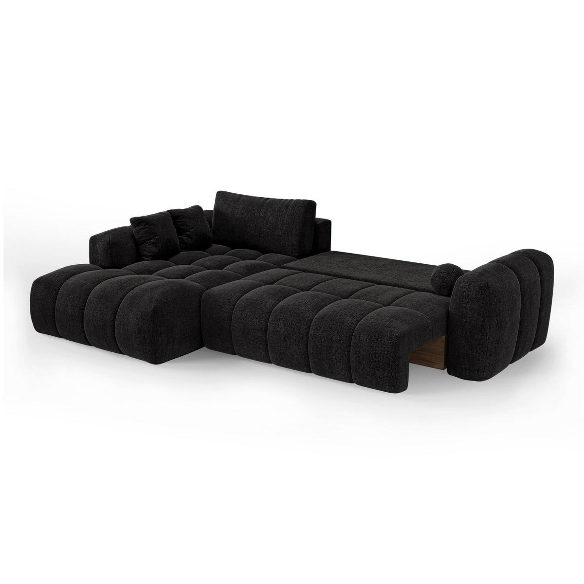 LINKSECK-SCHLAFSOFA mit Stauraum SKY Köpergewebe Dunkles Anthrazit 310cm - Dunkelgrau/Anthrazit, Textil (310/180cm) - Premium Interiors