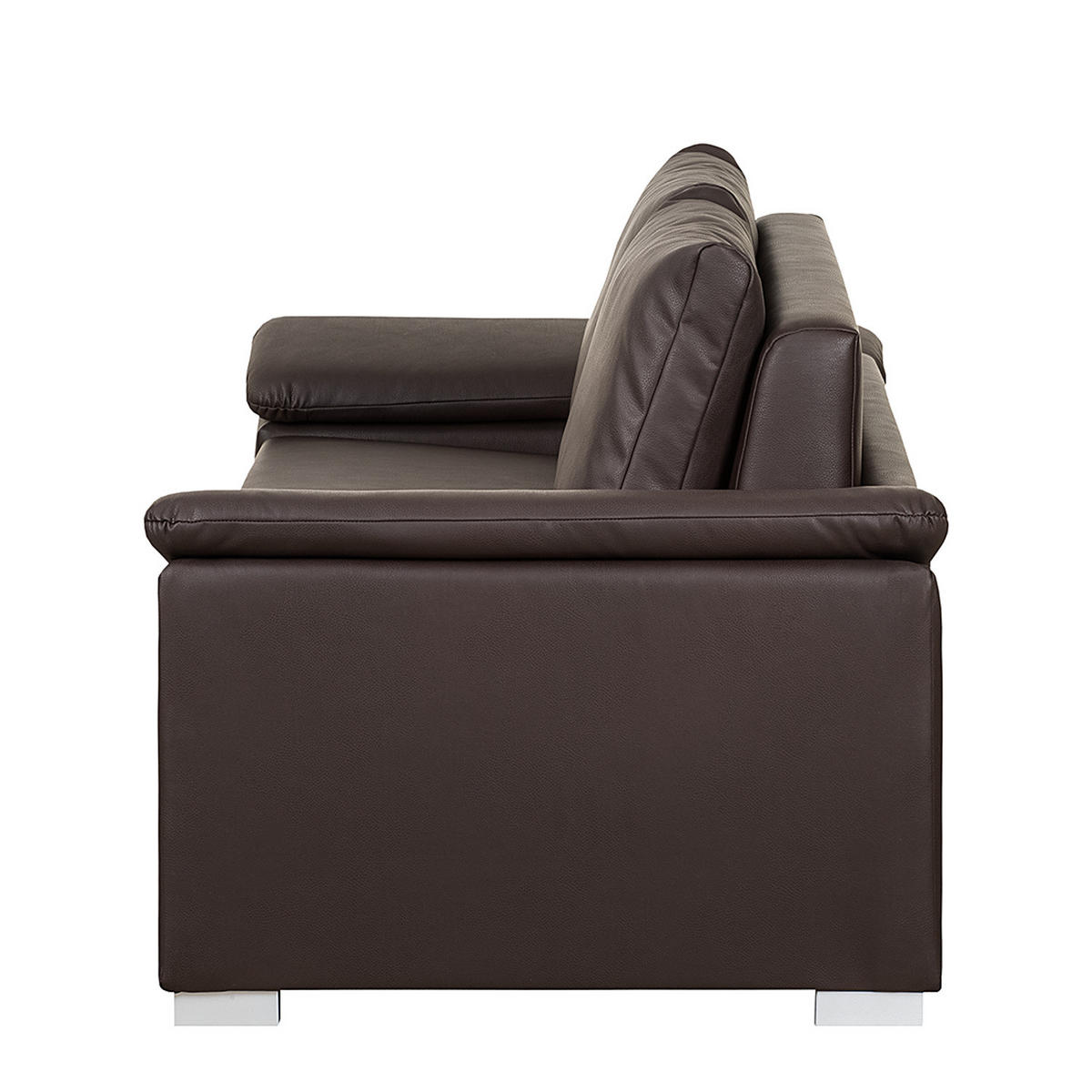 SCHLAFSOFA mit schräger Armlehne - Braun, Kunststoff (190/90/90cm) - home24