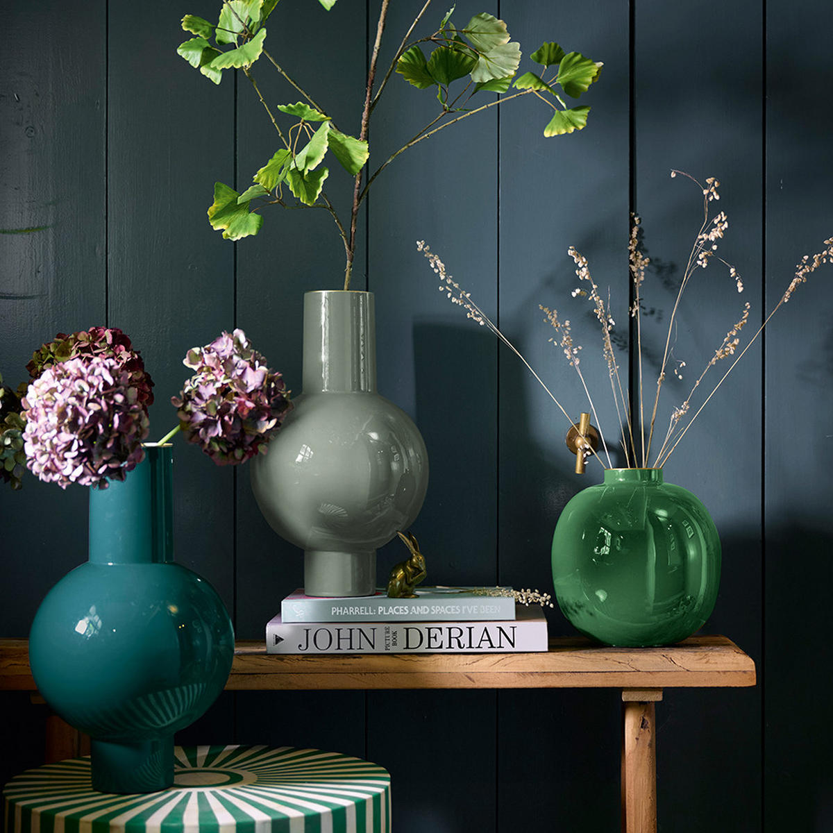 VASE Metal grün 23 cm - Jadegrün, Metall (23cm) - Pip Studio