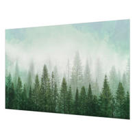 FOTOTAPETE 152x104 cm - Wolf im Wald - Grün, Textil (152/104cm) - Wallfluent
