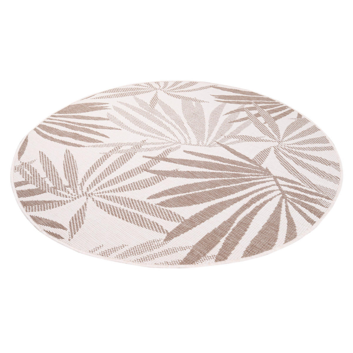 OUTDOOR-TEPPICH DuoRug 5771 Creme 120x120 cm - Beige, Textil (120/120cm) - carpet city
